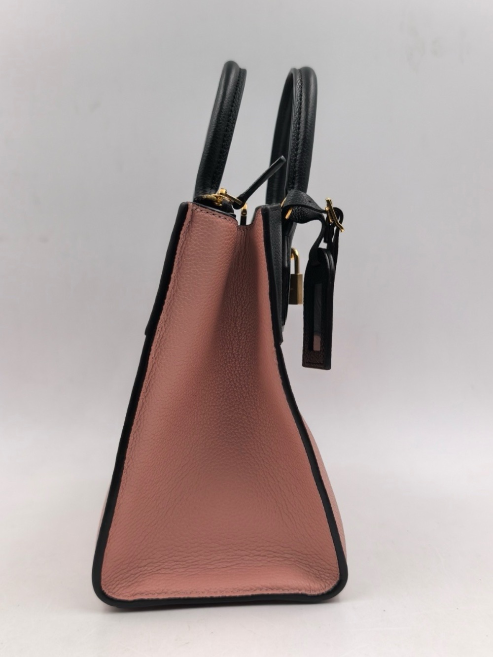 Louis Vuitton City Steamer MM Black and Dusty Pink Two-Tone Leather Satchel - Picture 6 of 14